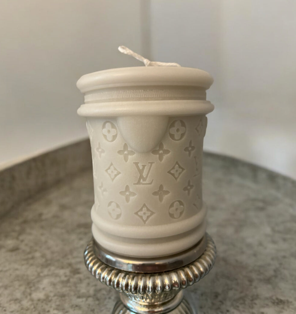 Large Designer Inspired Pillar Candle Stylish