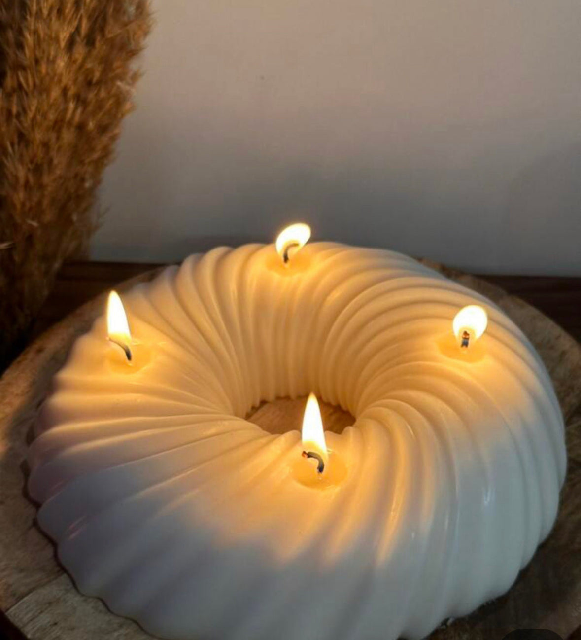 Large 4 Wick Handmade Scented Candle Table Center Piece