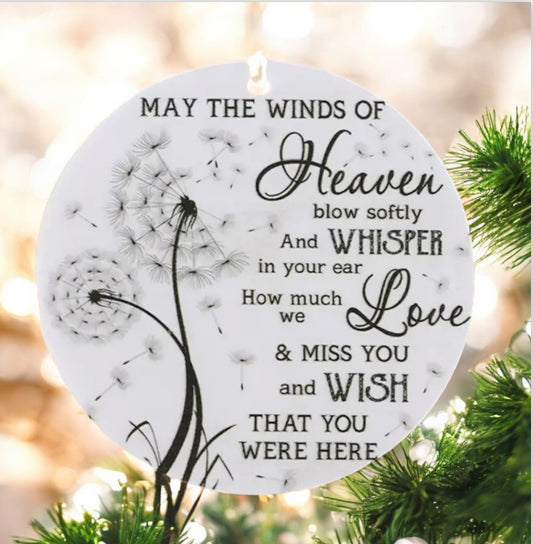 Memorial Remembrance Christmas Wish Tree Decoration